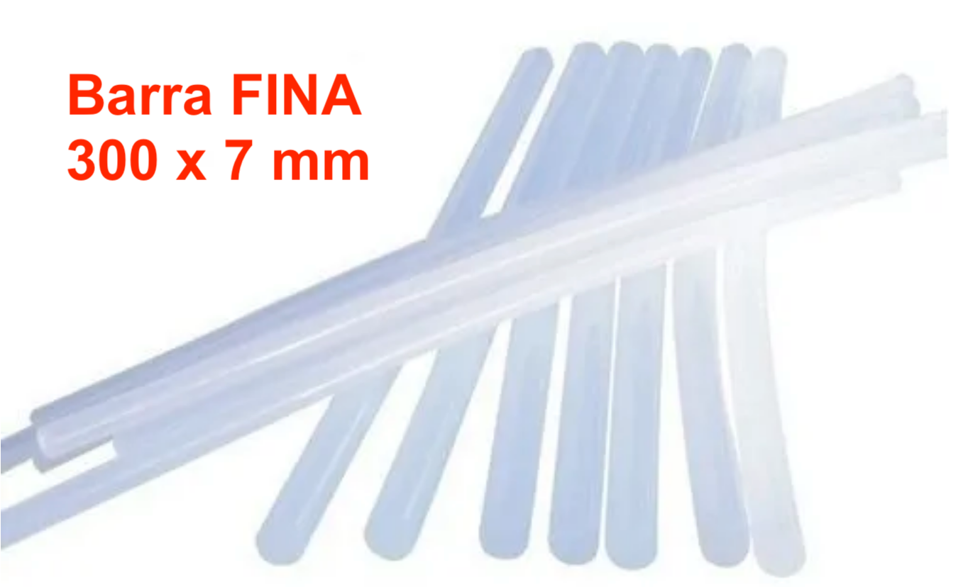 BARRA DE SILICONA FINA TRANSPARENTE