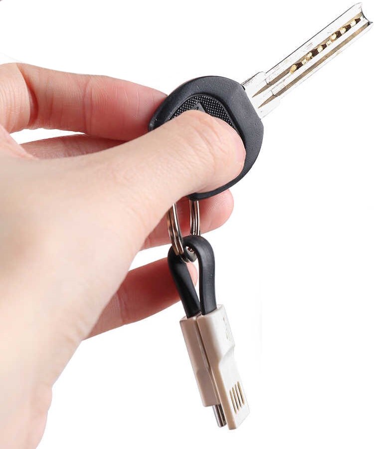 CABLE USB A MICRO USB LLAVERO - 6 UNIDADES