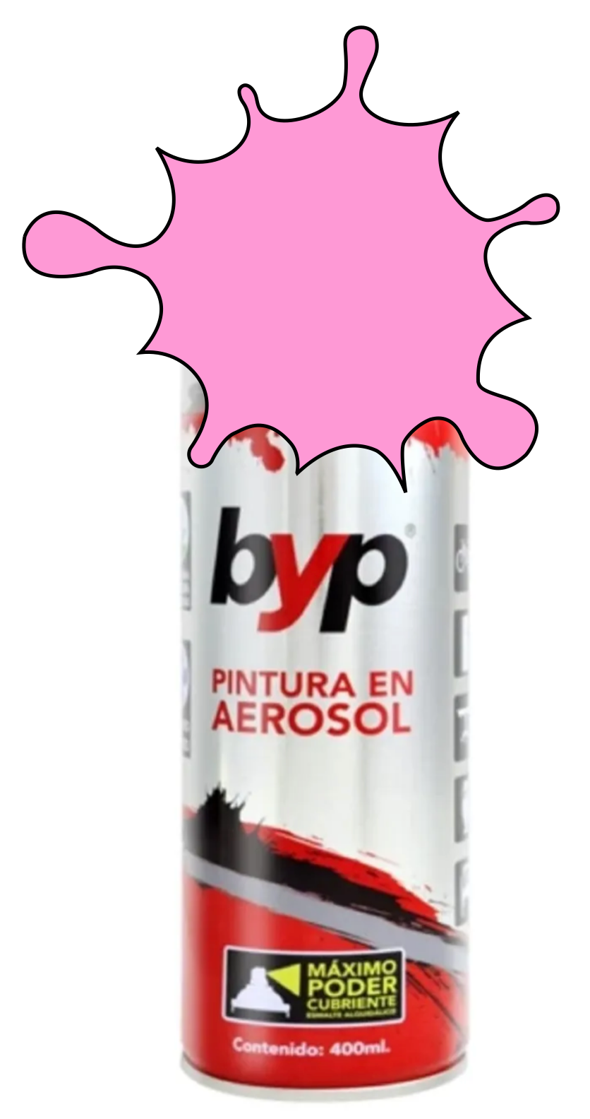 PINTURA BYP AEROSOL 400 ml. - ROSADO PASTEL