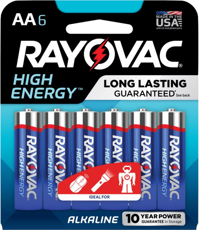 PILA AA- ALCALINA RAYOVAC - BLISTER 6 UNIDADES
