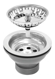 VÁLVULA DE PILETA CON CANASTO - 11 cm.